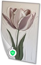 Minimalistische abstracte tulp bloem - Tulp poster - Poster bloem - Minimalisme - Interieurposters - Kunst - poster 100x150 cm