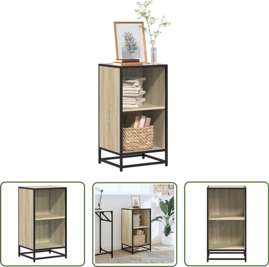Libreria/TV Mobile VidaXL 36x30x114 Cm - Design Classico In Rovere Sonoma - 3 Ripiani - Mobile Multiuso - 2
