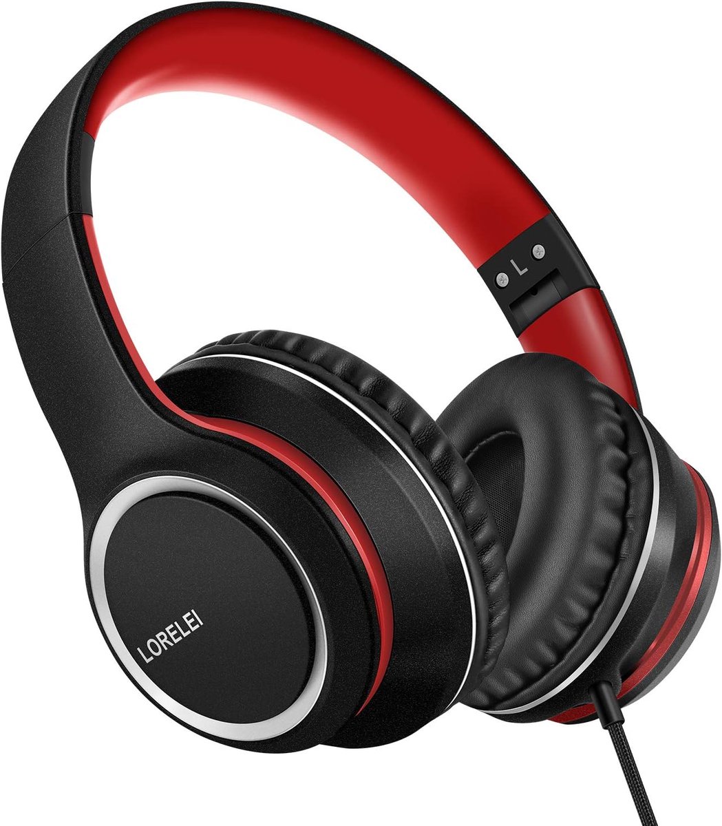 Over-ear bedrade hoofdtelefoon met microfoon en 1,45 m wirwarvrije kabel
