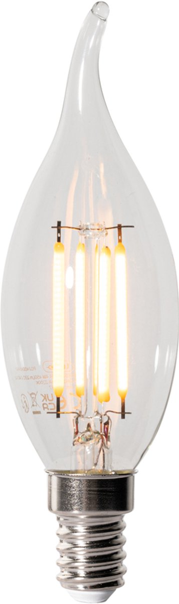 LUEDD E14 dimbare LED lamp BXS35 helder 4W 450 lm 2200K