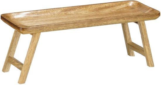 Bed table with legs in height regulation – tablet for laptop, large tray for breakfast (66 x 30 x 35 cm, wood Bed table with legs in height regulation – tablet for laptop, large tray for breakfast (66 x 30 x 35 cm, wood