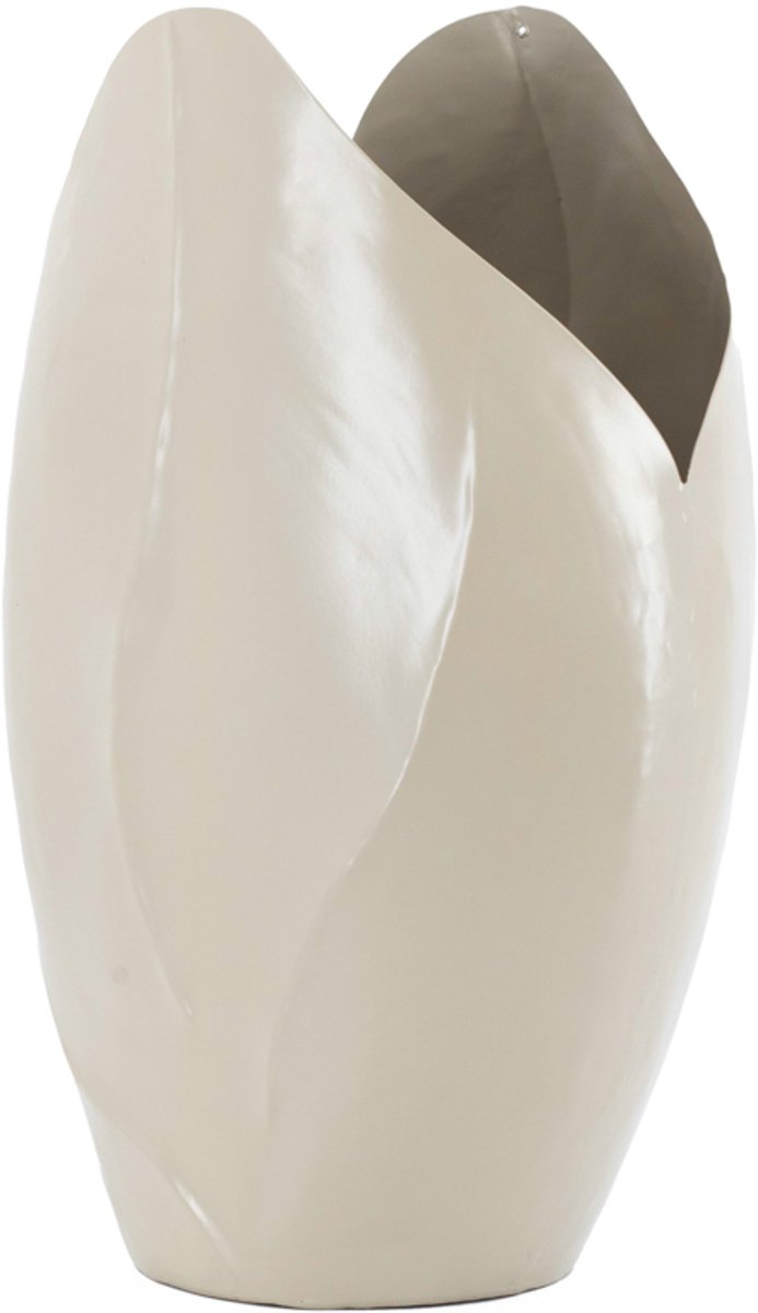 homebound by ky Metalen vaas flower sand | bloemenvaas Beige