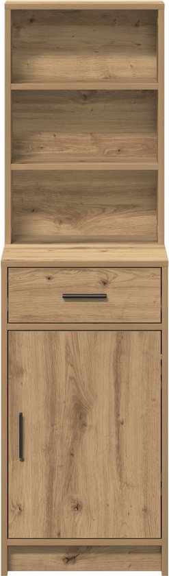 vidaXL - Buffet haut - avec - tiroir - artisanal - chêne - 40 - x - 40,5 - x - 135 - cm
