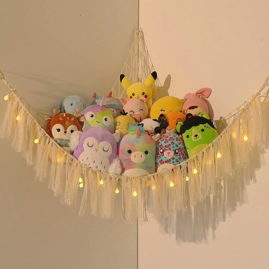 Inovra ® Cuddly Toy Opbergnet voor Efficiënte en Ruimtelijke Organisatie van Knuffels Inovra ® Cuddly Toy Opbergnet voor Efficiënte en Ruimtelijke Organisatie van Knuffels