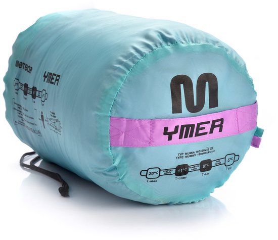 Meteor Ymer - Slaapzak - roze/groene kleur van Meteor — afbeelding 3