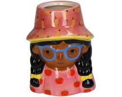 Mini bloempot Multikleur – Mini Jill – ↑ 10,2 cm – Gezicht