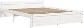 vidaXL Bois massif Blanc 150x200 cm 5FT King Size