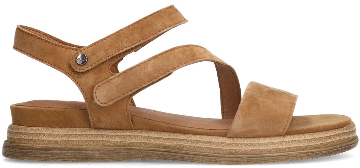 No Stress - Dames - Cognac leren sandalen - Maat 42