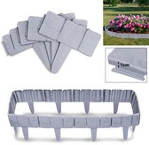 NAIZY Gazonrand, 12 m met 50 grondankers, buigbare kunststof bestratingsrand, perkomranding, 5,8 cm hoge maaikant, tuinpalissade voor tuin, gazon, decoratief, zwart (12 stuks/12 m