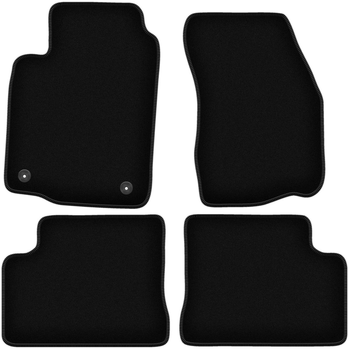 BASIC zwarte veloursmatten voor: Mitsubishi Colt V / CJO hatchback (1996-2003)