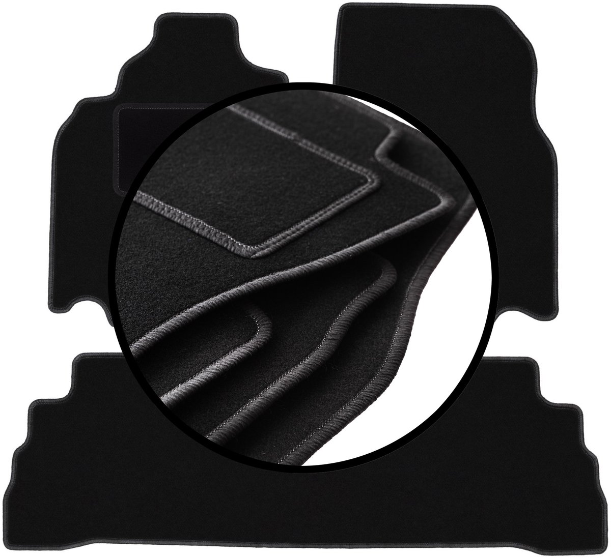 Complete set veloursmatten voor: Nissan Cube Z12 Keicar (2008-2011)