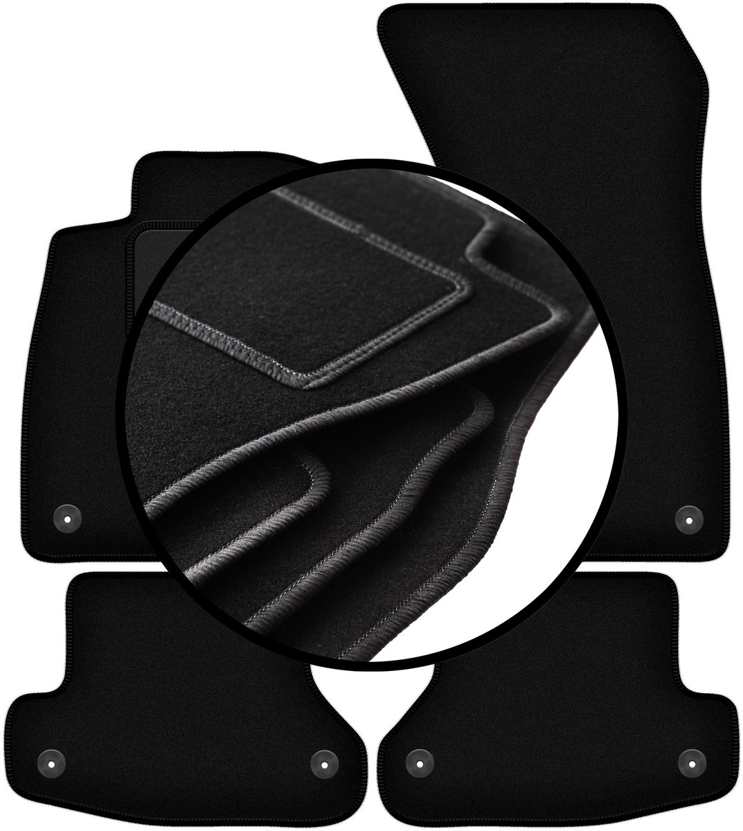 Complete set veloursmatten voor: Audi A5 F53 coupé (2016-)