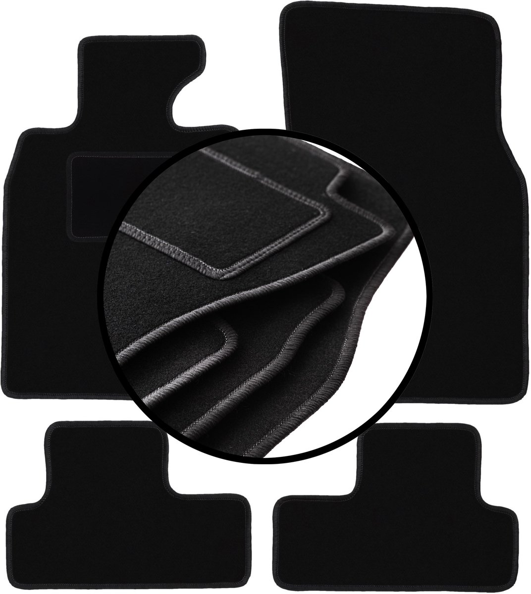 Complete set veloursmatten voor: Mini Cooper R56 hatchback (2006-2013)