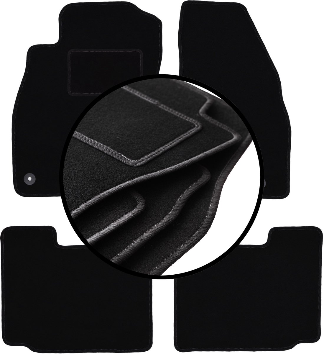 Complete set veloursmatten voor: Opel Adam hatchback (2012-)