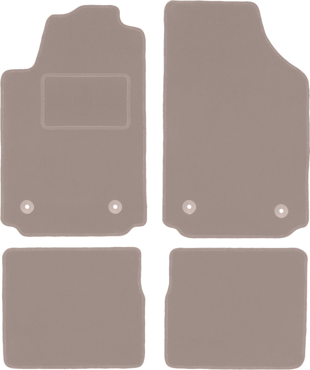 Beige veloursmatten voor: Audi A2 hatchback (2000-2005)