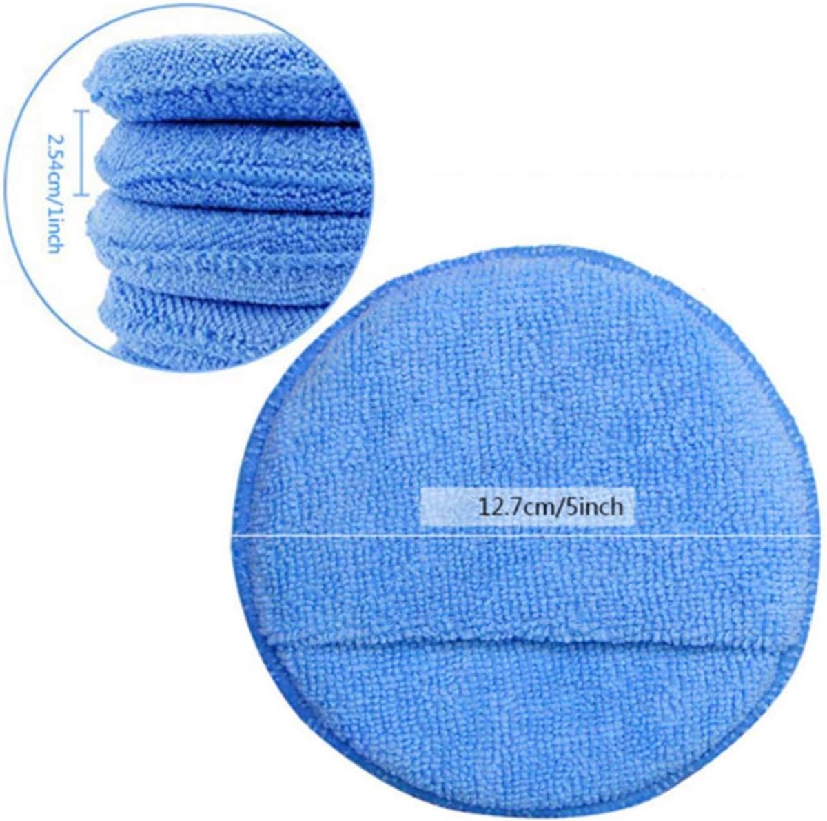 Autopolijstpads - 10 stuks - Polijstspons - Auto Reinigingssponzen Polijstpads - Voor Autoverzorging - Ultrazachte autowas applicator pad - Polish Foam Applicator Pads - Geschikt voor Auto's, Vrachtwagens, Boten, Reiniging - 125mm - Blauw – foto 6