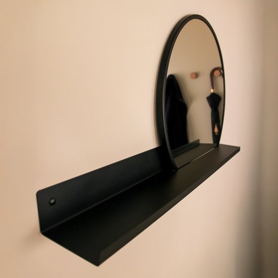 Par Bresi - Étagère murale Belvi avec miroir noir