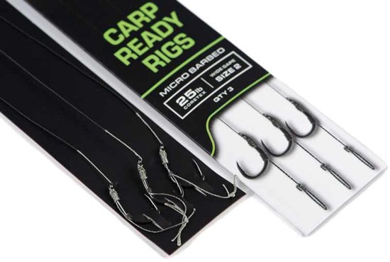 Fox Carp EOS Ready Carp Rigs Wide Gape H2 - 25lb van Fox Carp — afbeelding 3