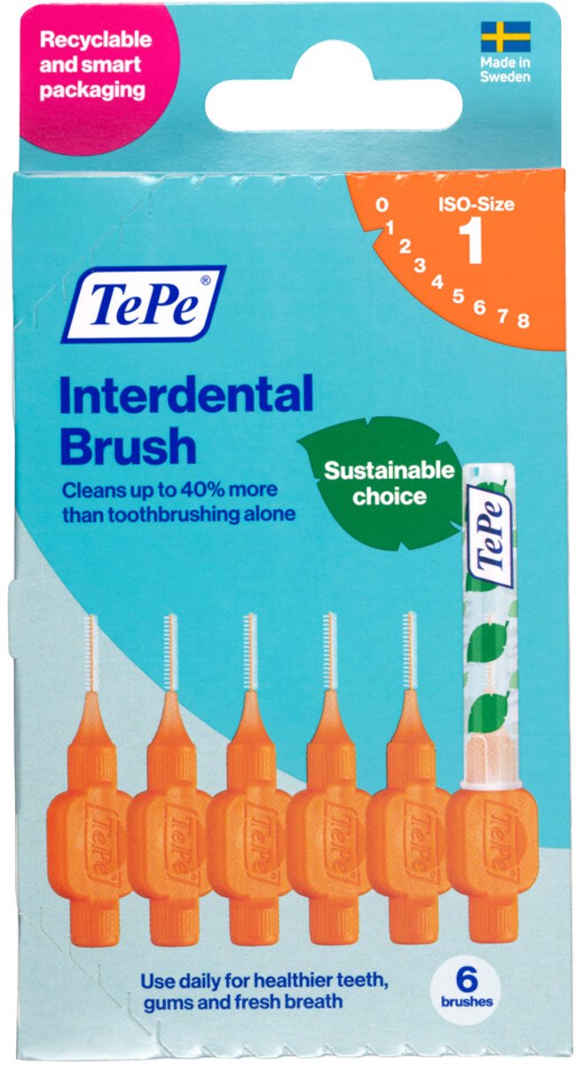 TePe interdentale Ragers original 0,45 mm Oranje - 3 x 6 stuks - Voordeelverpakking