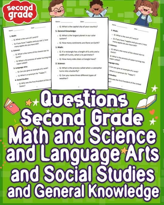 Questions Second Grade Math and Science and Language Arts an ... - cover