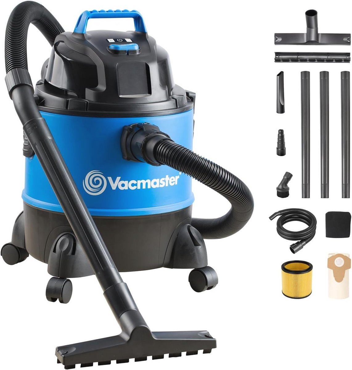 Multifunctionele Stofzuiger met Stopcontact en Blaasfunctie - 1250 W, 20 Liter, Geschikt voor Werkplaats