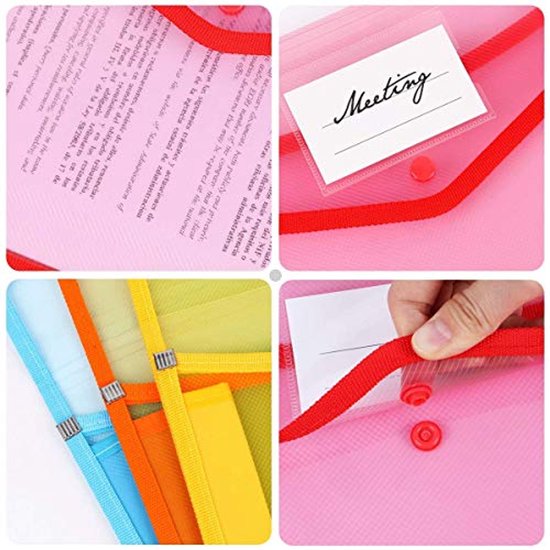 KAHEIGN 5 Pièces Plastique Portefeuilles, A4 Dégager Portefeuille KAHEIGN 5 Pièces Plastique Portefeuilles, A4 Dégager Portefeuille