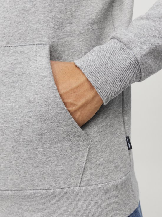 Jack and Jones Hoodie Grijs Avec Logo Et Poche Kangourou Regular Fit - XS