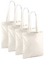 10x Sacs bandoulière en coton naturel 42 x 38 cm - 10 litres - Shopper / cabas - Cabas - Sac de transport