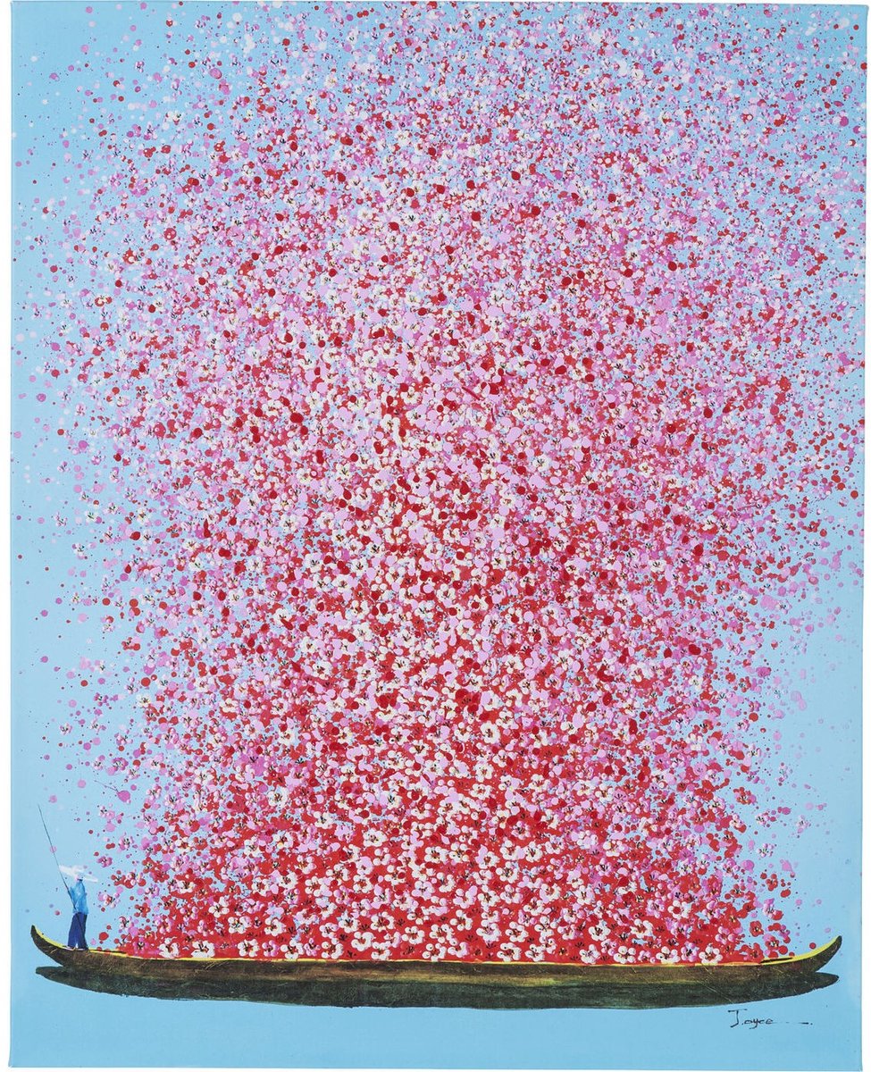 Kare Schilderij Flower Boat 80x100cm