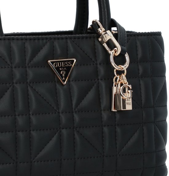 GUESS Sac shopper Sac à main Edita Elite Satchel Black Noir