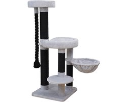 Ebi Nairobi Krabpaal - Kattenboom met Sisal en Pluche - 60x60x154cm - Grijs/Zwart
