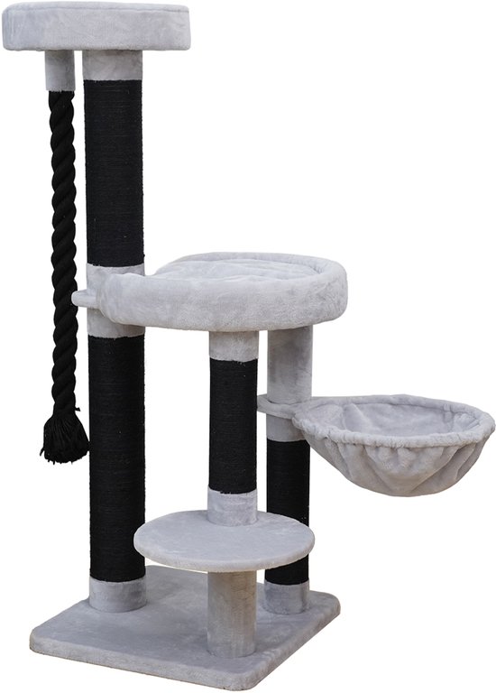 EBI Krabpaal Nairobi Grijs/Zwart 60 x 60 x 154 cm - Kat