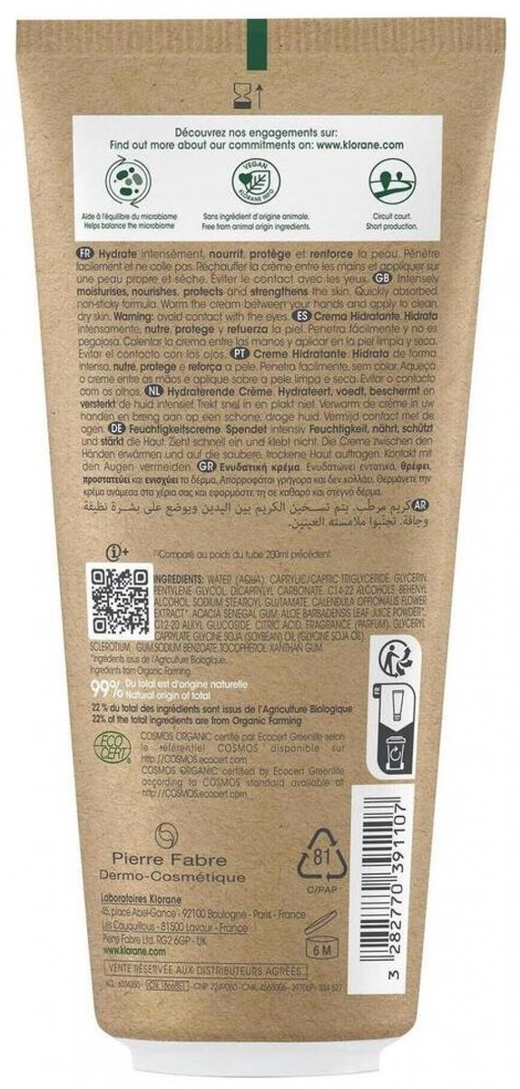 Klorane Bébé Crème Hydratante 200ml van Klorane — afbeelding 2