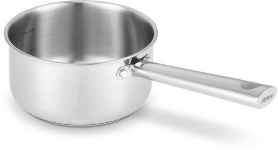 Beka Cicla Steelpan - Ø 16 cm - Sauspan - Gerecycleerd RVS - Inox - PFAS-vrij - Geschikt voor inductie & vaatwasser - Chroom