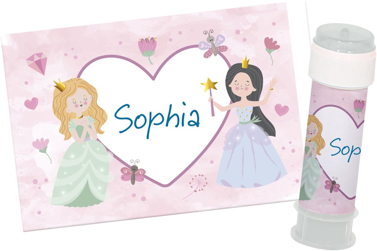 Bellenblaas Stickers - Pretty Princess - 6 stuks