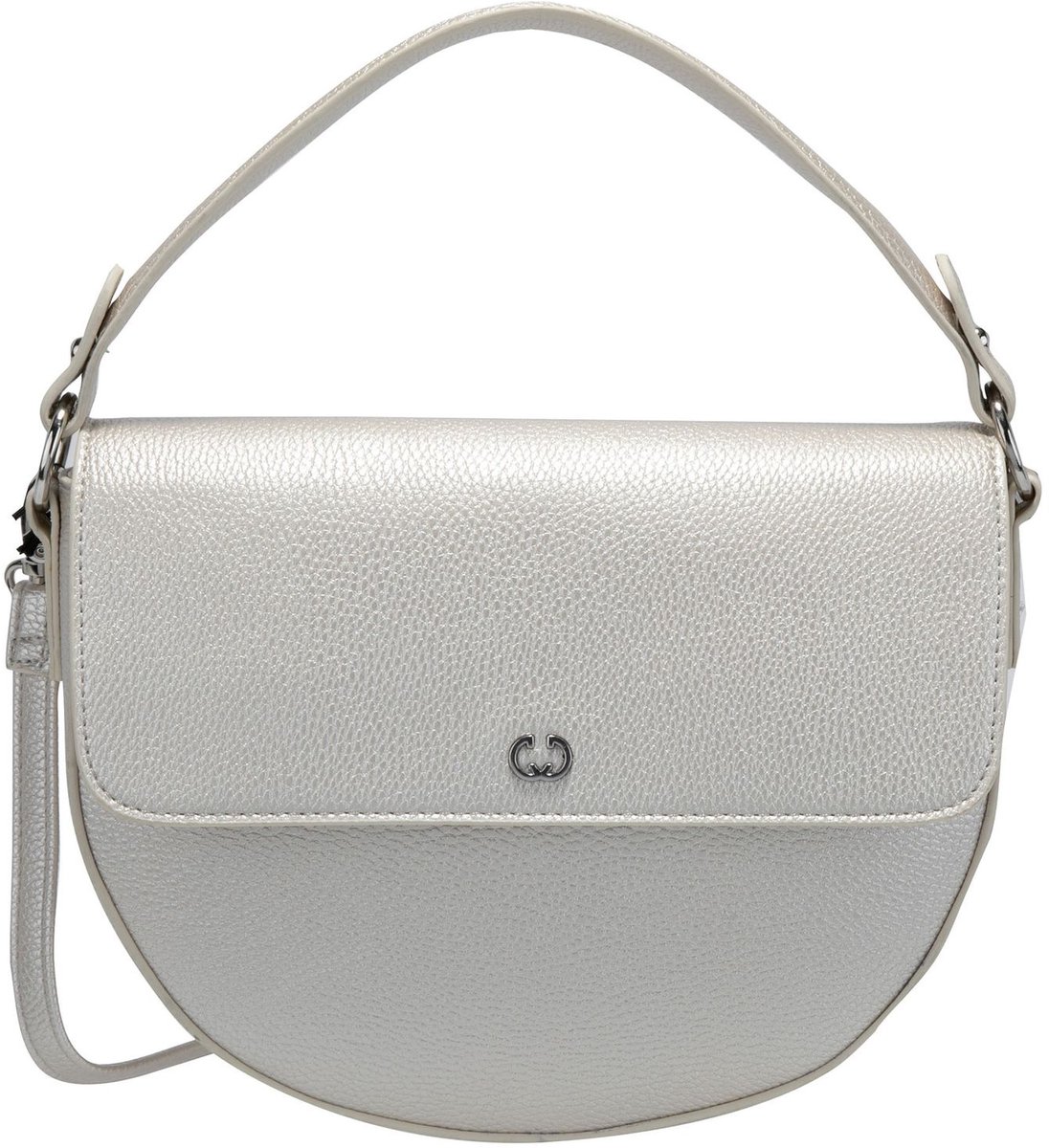 GERRY WEBER Schoudertas Handtas Talk Different 1.0 Shoulderbag MVF Metallic Cold Zilverkleurig