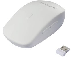 Renkforce RF-WRM-300 Hygiënische muis Draadloos Optisch Wit 5 Toetsen 800 dpi, 1000 dpi, 1200 dpi Spatwaterdicht