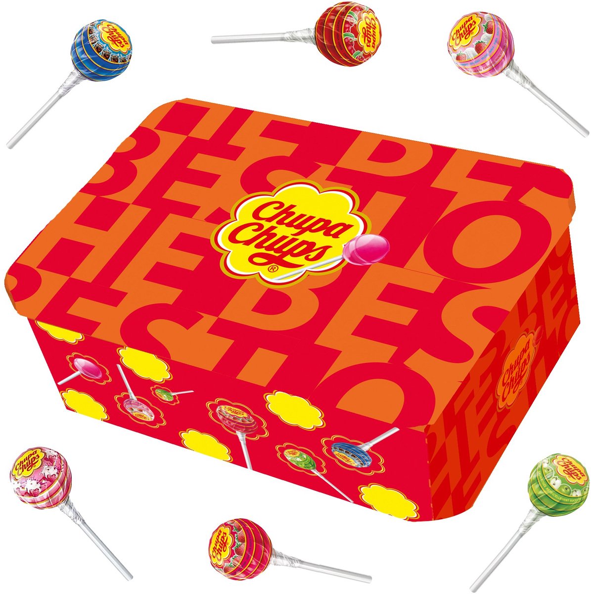 Chupa Chups Best of candy collection box - lolly - lollies in verschillende smaken - 48 stuks - geschenkdoos - snoepcadeau - 620g