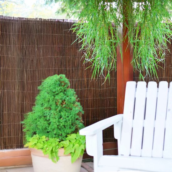 Clôture brise-vue en roseau BOGATECO en bois | 200 cm de haut et 500 cm de long | Idéal pour jardin, balcon et terrasse | Fabriqué en Europe