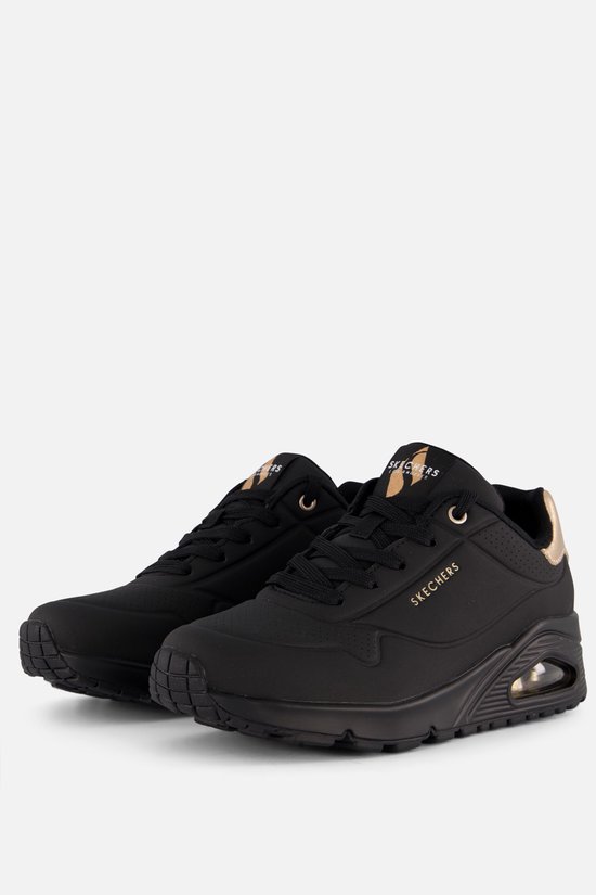 Skechers Uno - Gouden Air - Dames Sneakers - Zwart