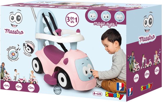 Smoby Ride On Maestro Balade Roze - Loopauto