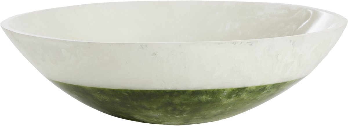 Light&living Schaal Ø26x7,5 cm BINANGA wit+groen
