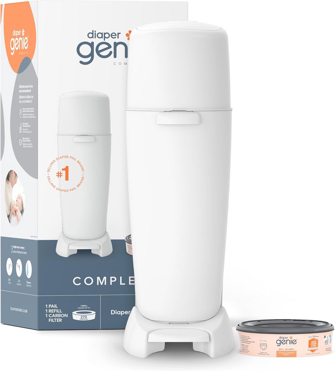 Luieremmer met geurvergrendelingstechnologie en navulling – Veilig en Hygiënisch voor Uw Baby