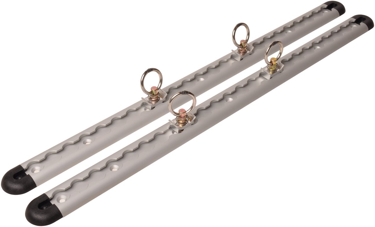 Aluminium vliegtuigrail set - 60 cm lengte - 45 mm breed - 500 kg breeklast - 2 stuks