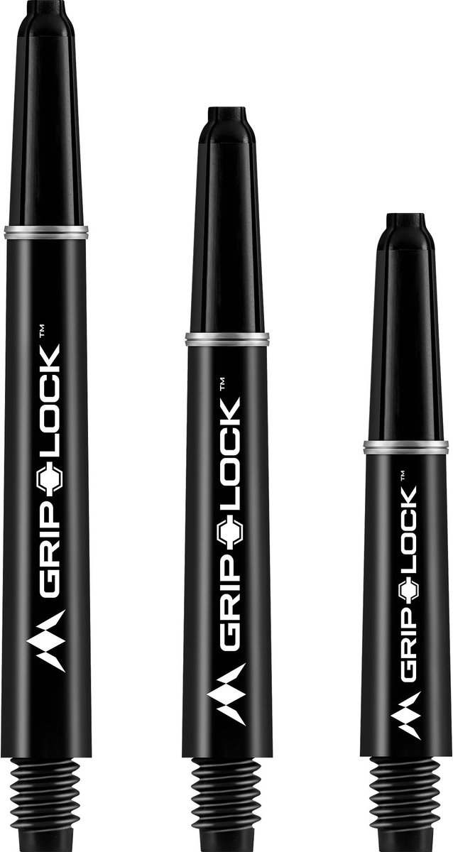 Mission Griplock Shafts Black - Dart Shafts Medium