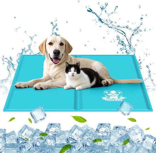 Nobleza 4BU - Koelmat voor honden XXL - 120x80cm - Koelmat voor honden - Niet-giftige gel - Koeling mat voor huisdieren - Lichtblauw