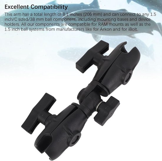 RAM® Dubbele Kogel Montage met Twee Ronde Platen - C Maat Medium | Catalogus | RAM® Mounts Benelux