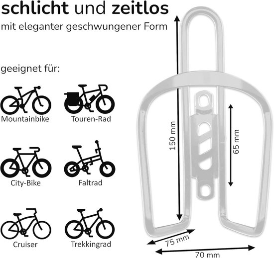 Universele Aluminium Flessenhouder voor Fiets - Versterkte Bidonhouder voor Mountainbike en Kinderfiets — afbeelding 5