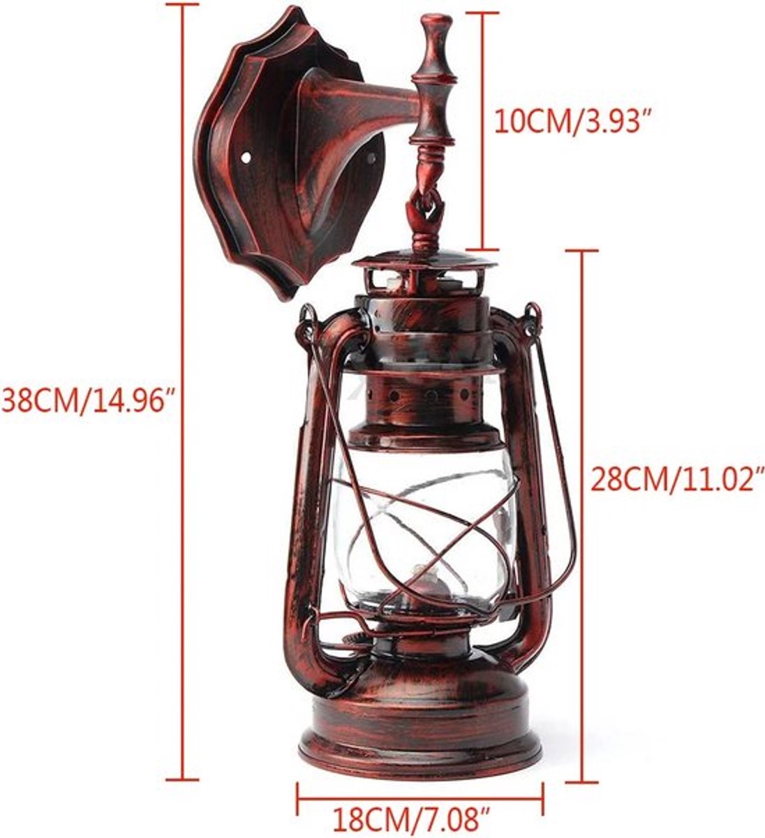 Gran Vida® - Wandlamp - Vintage Design - Duurzaam Metaal en Kunststof