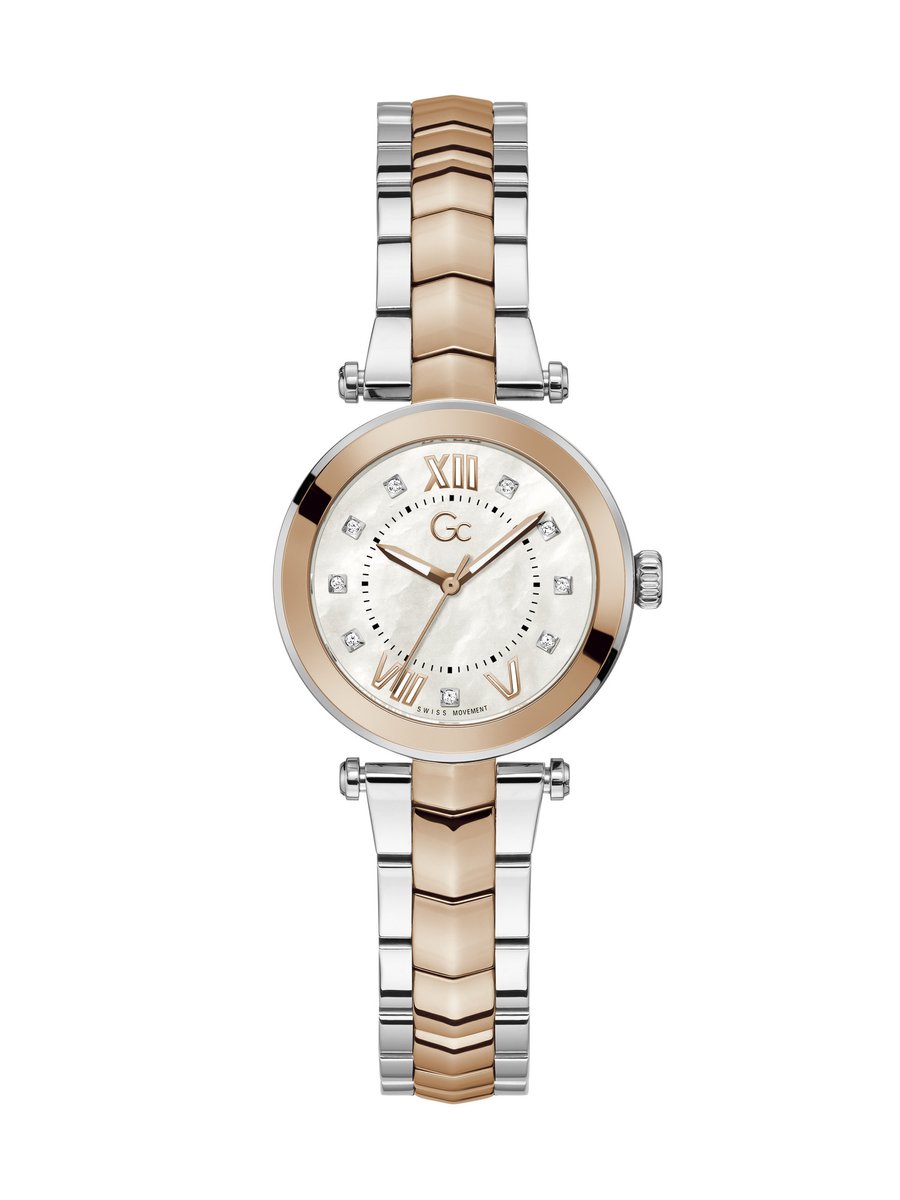 Gc Gc Illusion Kwarts Analoog Horloge Zilver Toon Rose Goud Toon Case: 100% Stainless Steel | Armband: 100% Stainless Steel 30 Y93004L1MF, Y93005L1MF